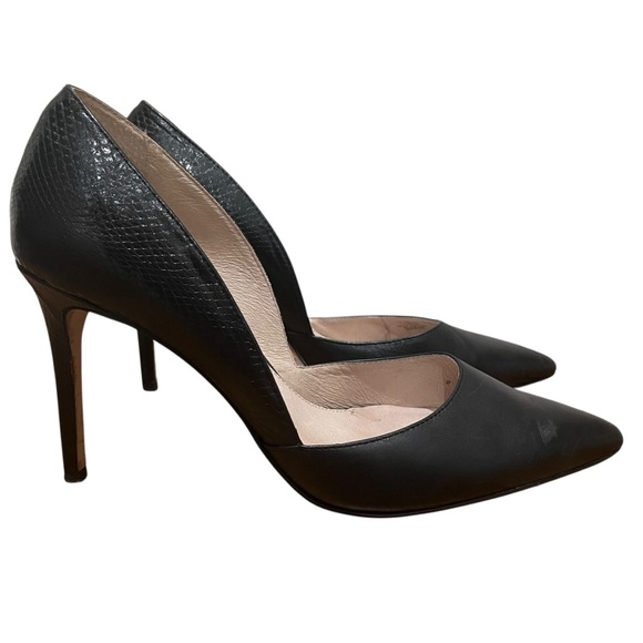 Louise et Cie Lo Hermosah Leather Snake Accent Pump Heels Black Women’s Size 10 - Picture 6 of 12